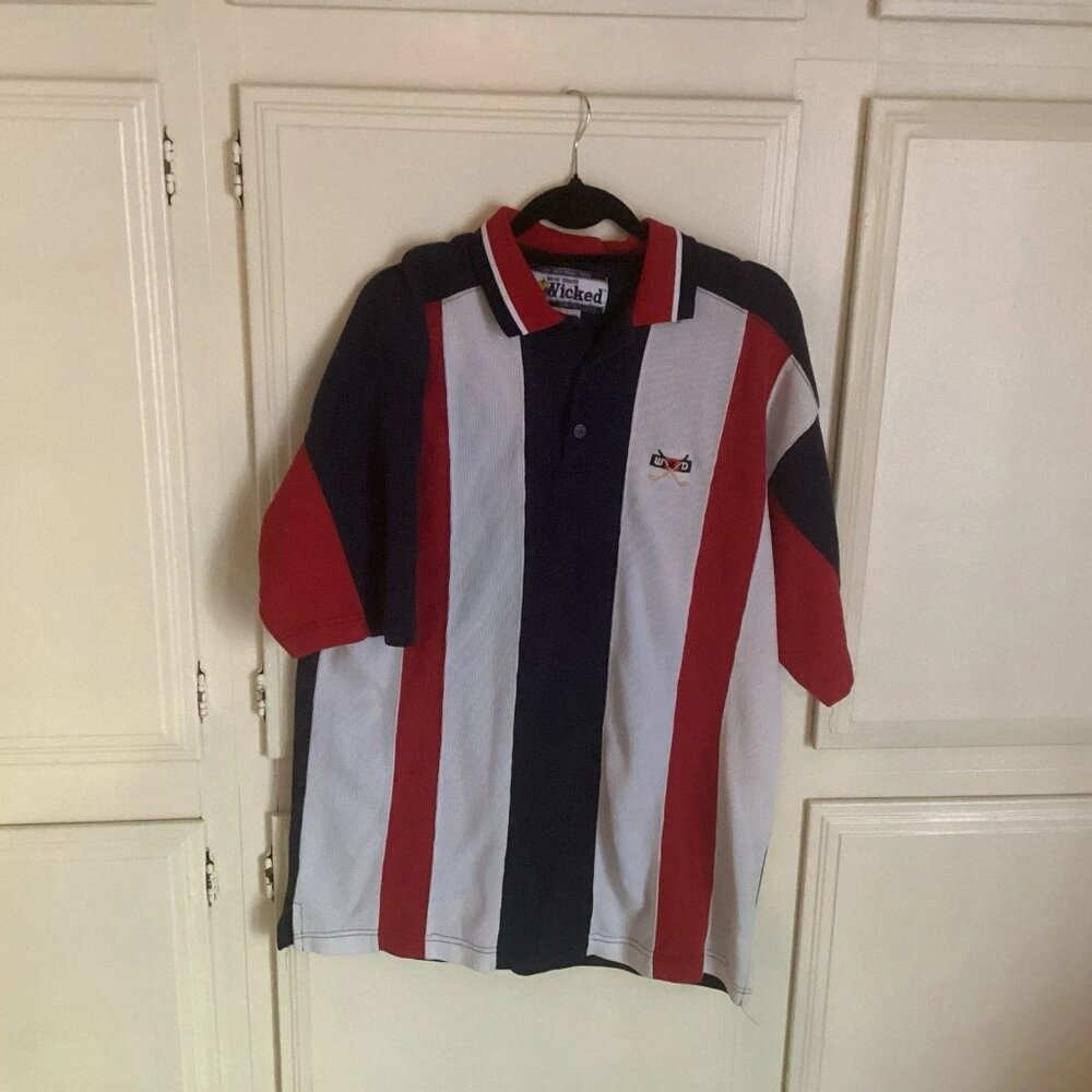 WICKED WKD Movin’ Smooth Rugby Polo Golf Y2K Men's XL
